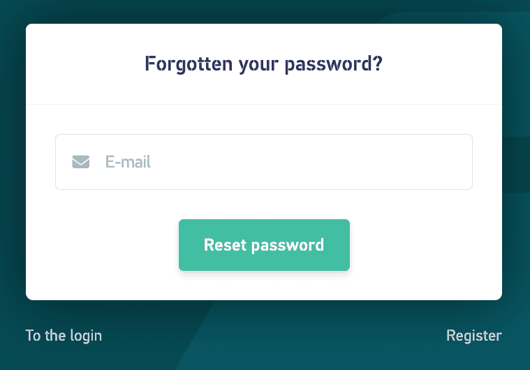 Password reset Password reset