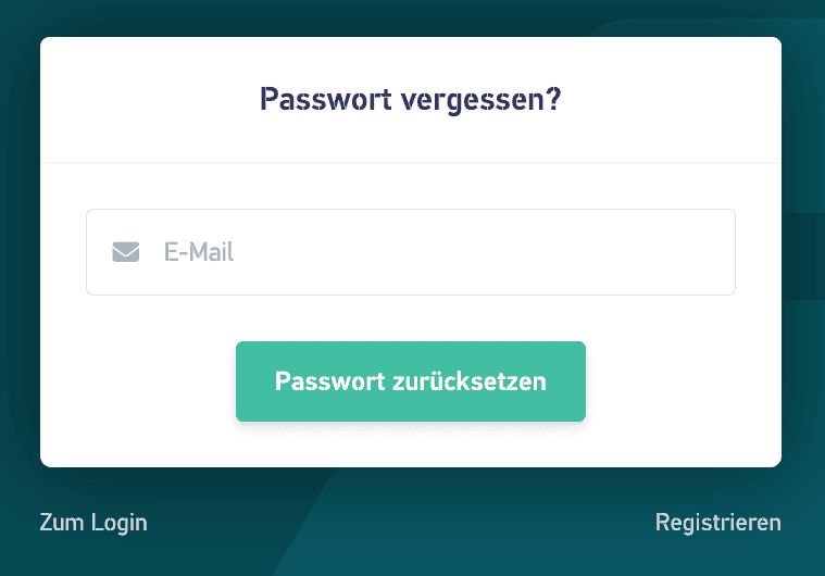 Passwort zurücksetzen Passwort zurücksetzen
